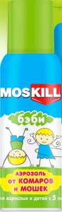 Аэрозоль от комаров и мошек Москилл для детей 100мл