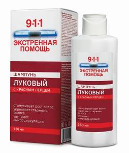 911 экстренная помощь шампунь Луковый с красным перцем от выпадения волос и облысения Миролла 150мл
