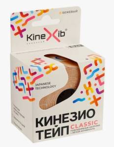 Кинезио-Тейп бинт нестерильный KineXib PRO 2,5см*5м бежевый