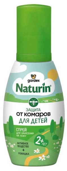 Изображение товара Cпрей от комаров Gardex Naturin для детей с 2 лет 75мл Cпрей от комаров Gardex Naturin для детей с 2 лет 75мл фотография