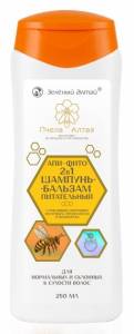 Шампунь-бальзам Апи-фито питательный Зеленый Алтай 250мл