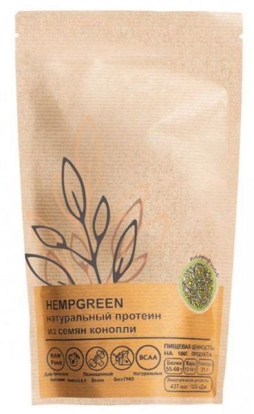 Изображение товара Натуральный белок из семян конопли Hempgreen 250г Натуральный белок из семян конопли Hempgreen 250г фотография